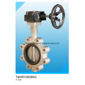 CE DIN Worm Gear Lugged Stainless Steel Butterfly Valve